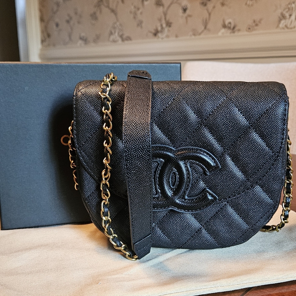 Chanel Beaute Black Quilted Crossbody Bag